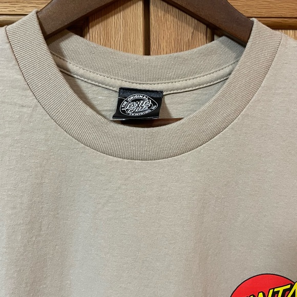 Santa Cruz Classic Dot Regular T-Shirt Cream/Tan/Red/Yellow Skateboarding Medium - Picture 7 of 11